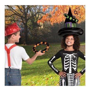 Quantity 1 Halloween inflatable witch hat ring toss games. New in package!